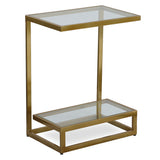 Uttermost Musing Brushed Brass Accent Table 22913 IRON, GLASS