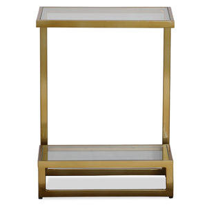 Uttermost Musing Brushed Brass Accent Table 22913 IRON, GLASS