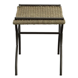 Uttermost Playa Seagrass Small Bench 23770 METAL WITH SEAGRASS AND RATTAN POLE