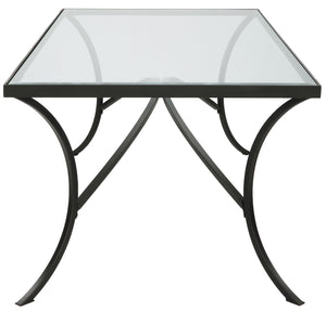 Uttermost Alayna Black Metal & Glass Coffee Table 22909 METAL ,TEMPERED GLASS