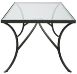 Uttermost Alayna Black Metal & Glass Coffee Table 22909 METAL ,TEMPERED GLASS