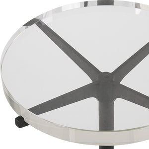 Uttermost Forge Industrial Accent Table 22915 METAL,CRYSTAL