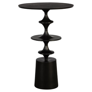 Uttermost Flight Textured Black Accent Table 22921 ALUMINUM