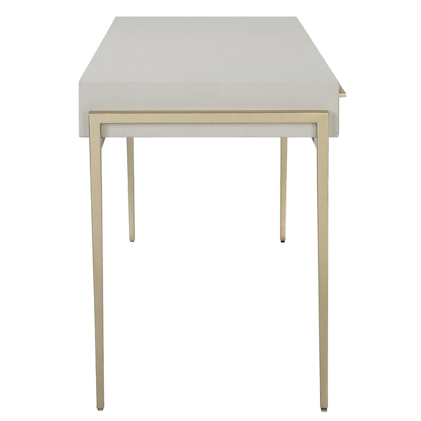 Uttermost Jewel Modern White Desk 22900 MDF,METAL AND PU