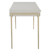 Uttermost Jewel Modern White Desk 22900 MDF,METAL AND PU