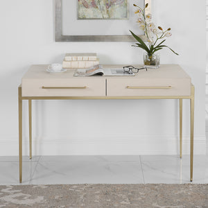 Uttermost Jewel Modern White Desk 22900 MDF,METAL AND PU