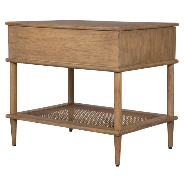 Uttermost Coast Tattan Cane Side Table 22917 MINDI WOOD WITH TITLE TSCA VI, VENEER, PLYWOOD, WEBBING