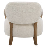 Uttermost Telluride Natural Shearling Accent Chair 23772 OAK, MORGAN SHEEPSKIN,FOAM,PLYWOOD