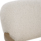 Uttermost Telluride Natural Shearling Accent Chair 23772 OAK, MORGAN SHEEPSKIN,FOAM,PLYWOOD