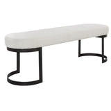 Uttermost Infinity Black Bench 23817 METAL,MDF,FOAM,FABRIC