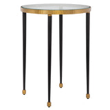 Uttermost Stiletto Antique Gold Side Table 22965 IRON, GLASS