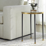 Uttermost Stiletto Antique Gold Side Table 22965 IRON, GLASS