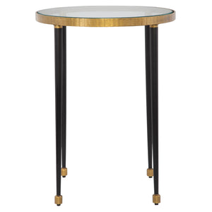 Uttermost Stiletto Antique Gold Side Table 22965 IRON, GLASS