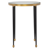 Uttermost Stiletto Antique Gold Side Table 22965 IRON, GLASS