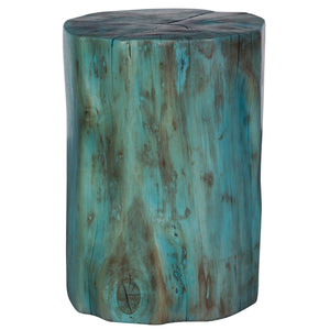 Uttermost Habitat Blue Accent Stool 22948 TAMARIND WOOD