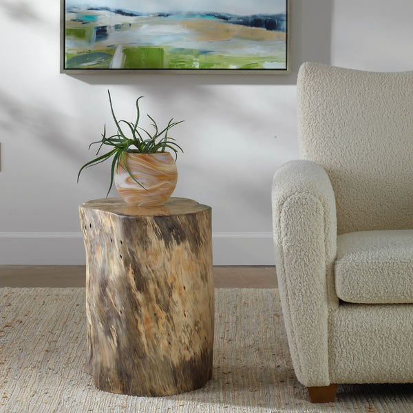 Uttermost Habitat Natural Accent Stool 22953 TAMARIND WOOD