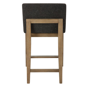 Uttermost Klemens Chocolate Counter Stool 23822 RUBBER WOOD，PLYWOOD，FABRIC，FOAM，HARDWARE