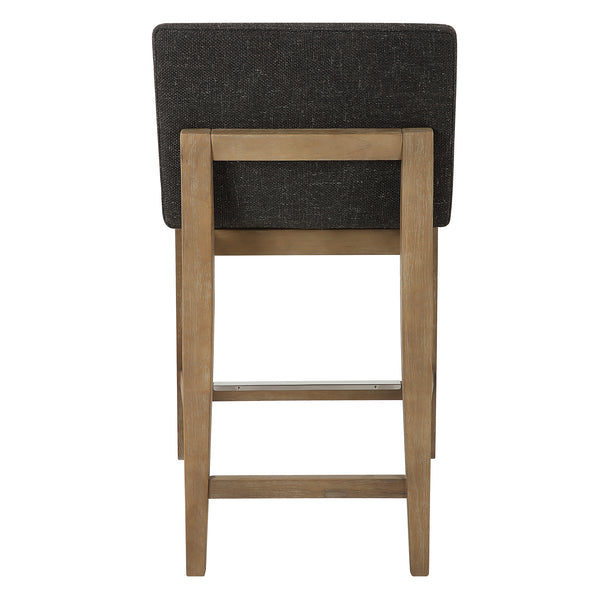 Uttermost Klemens Chocolate Counter Stool 23822 RUBBER WOOD，PLYWOOD，FABRIC，FOAM，HARDWARE
