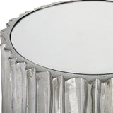 Uttermost Echo Modern Nickel Drink Table 22950 Resin, Iron, Mirror, MDF