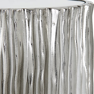 Uttermost Echo Modern Nickel Drink Table 22950 Resin, Iron, Mirror, MDF