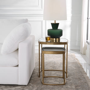 Uttermost Vista Gold Nesting Tables, Set Of 2 22957 IRON, MIRROR