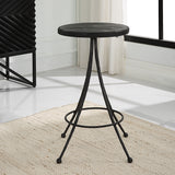 Uttermost Sona Black Counter Stool 22970 Recycled Pine+Iron