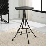 Uttermost Sona Black Counter Stool 22970 Recycled Pine+Iron