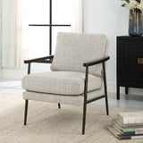 Uttermost Sebastian Cast Iron Accent Chair 23828 IRON,OAK,FABRIC,FOAM,DOWN,PLYWOOD