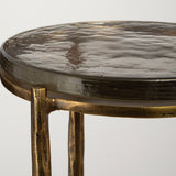 Uttermost Eternity Brass Accent Table 22978 GLASS, ALUMINUM