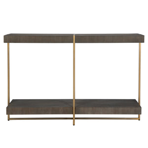 Uttermost Taja Modern Brass / Wood Console Table 22972 MDF,VENEER,STAINLESS STEEL