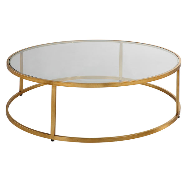 Uttermost Radius Modern Circular Coffee Table 22971 Metal,Glass
