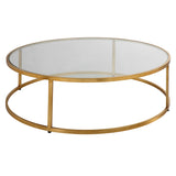 Uttermost Radius Modern Circular Coffee Table 22971 Metal,Glass