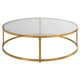 Uttermost Radius Modern Circular Coffee Table 22971 Metal,Glass