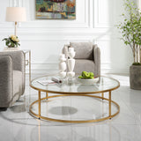 Uttermost Radius Modern Circular Coffee Table 22971 Metal,Glass