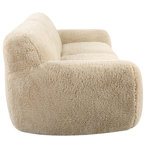 Uttermost Abide Rounded Sheepskin Sofa 23779 OAK,FOAM ,FABRIC,PLYWOOD