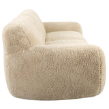 Uttermost Abide Rounded Sheepskin Sofa 23779 OAK,FOAM ,FABRIC,PLYWOOD