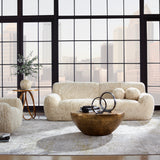 Uttermost Abide Rounded Sheepskin Sofa 23779 OAK,FOAM ,FABRIC,PLYWOOD