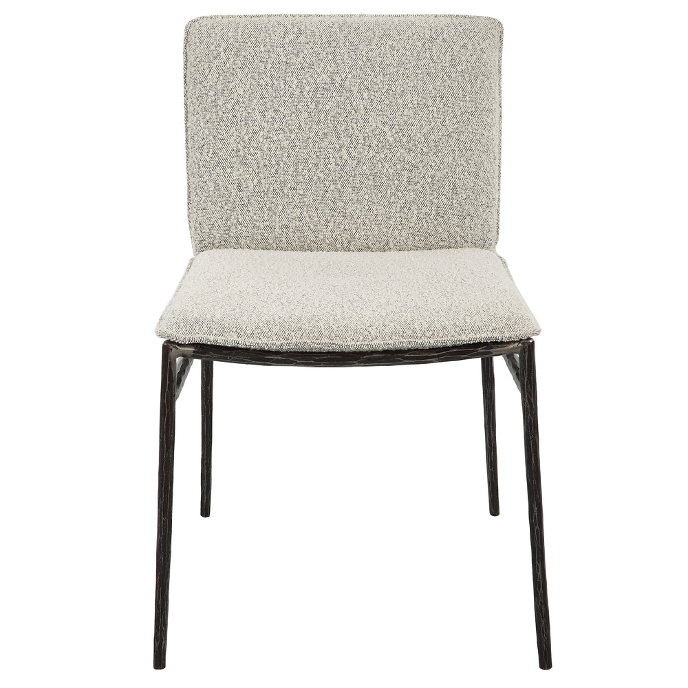 Uttermost Jacobsen Gray Dining Chair 23781 IRON, FABRIC,FOAM,PLYWOOD