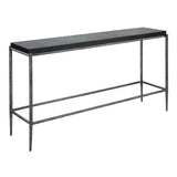 Uttermost Crescendo Black Concrete Console Table 22969 HARMMERED METAL AND CONCRETE