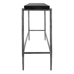 Uttermost Crescendo Black Concrete Console Table 22969 HARMMERED METAL AND CONCRETE