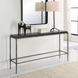 Uttermost Crescendo Black Concrete Console Table 22969 HARMMERED METAL AND CONCRETE