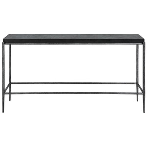 Uttermost Crescendo Black Concrete Console Table 22969 HARMMERED METAL AND CONCRETE