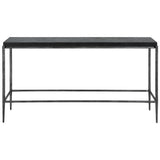 Uttermost Crescendo Black Concrete Console Table 22969 HARMMERED METAL AND CONCRETE