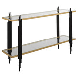 Uttermost Empire Cityscape Console Table 22992 IRON, TEMPERED GLASS