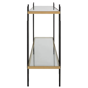 Uttermost Empire Cityscape Console Table 22992 IRON, TEMPERED GLASS