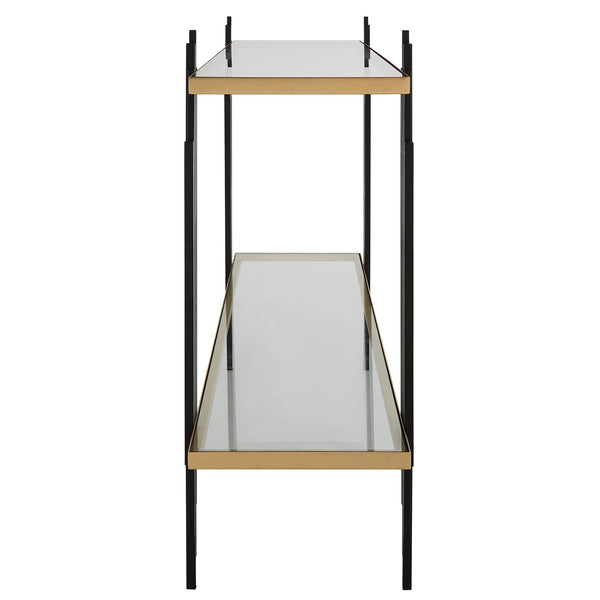 Uttermost Empire Cityscape Console Table 22992 IRON, TEMPERED GLASS
