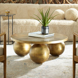 Uttermost Triplet Antique Brass Coffee Table 26000 ALUMINUM