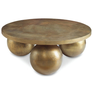 Uttermost Triplet Antique Brass Coffee Table 26000 ALUMINUM