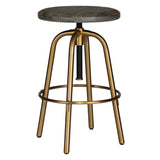 Uttermost Revolve Brass Counter Stool 22976 STAINLESS STEEL,IRON,ACACIA SOLID WOOD