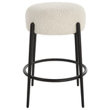 Uttermost Arles Plush Counter Stool 23783 HARDWOOD,PLYWOOD,FABRIC,METAL,FOAM,HARDWARE